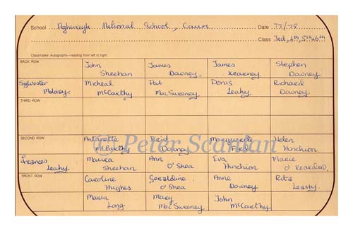 Caum School - 1977-78 Senior Classes Names